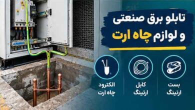 تابلو برق صنعتی و لوازم چاه ارت
